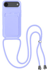 BASEY. BASEY. iPhone Air Hoesje Pashouder met Koord - Lila