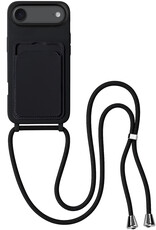 BASEY. BASEY. iPhone Air Hoesje Pashouder met Koord - Zwart