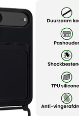 BASEY. BASEY. iPhone Air Hoesje Pashouder met Koord - Zwart
