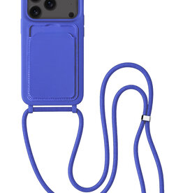 BASEY. BASEY. iPhone 17 Pro Hoesje Pashouder met Koord - Fel Blauw