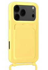 BASEY. BASEY. iPhone 17 Pro Hoesje Pashouder met Koord - Geel