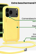 BASEY. BASEY. iPhone 17 Pro Hoesje Pashouder met Koord - Geel - 2 PACK
