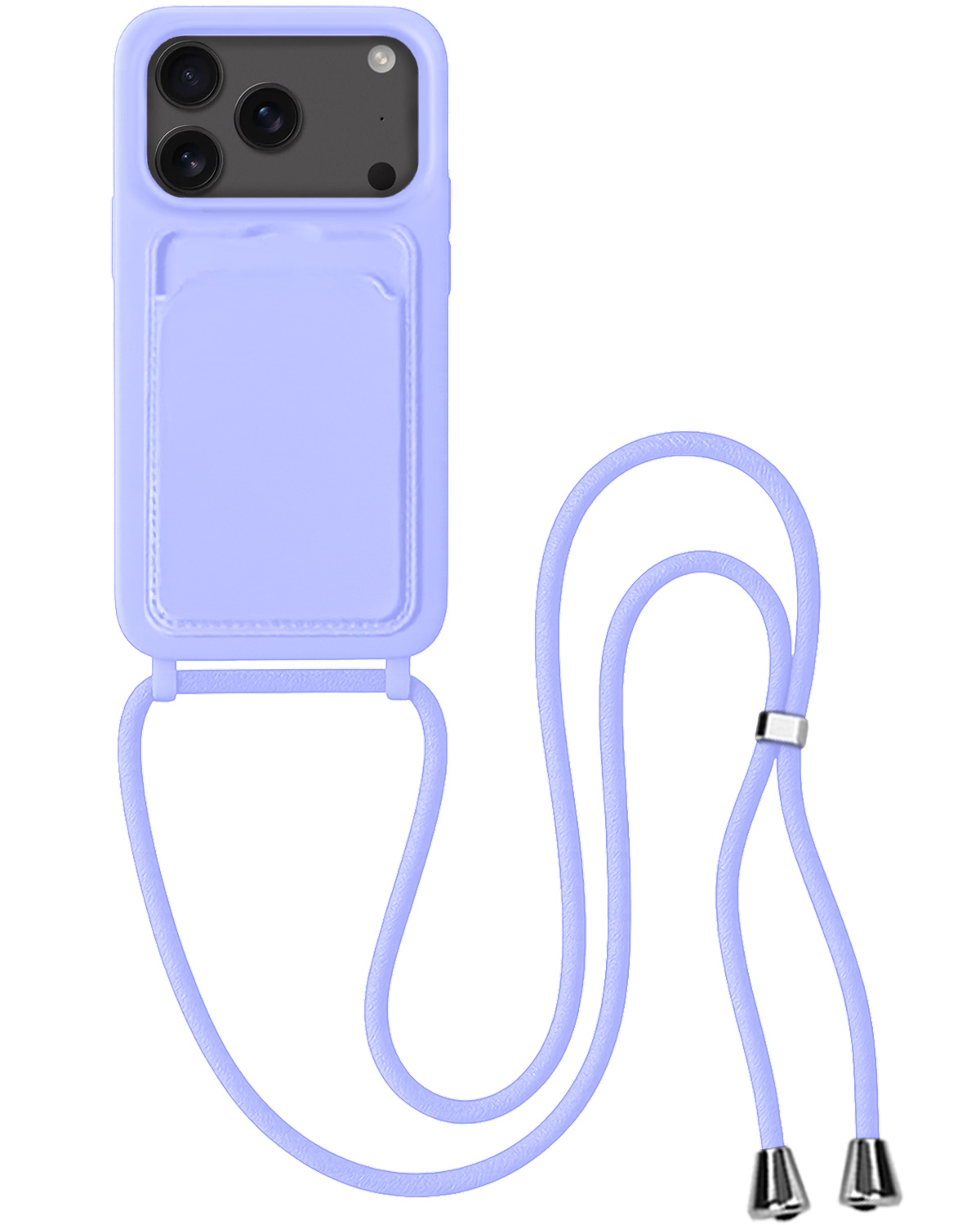 BASEY. BASEY. iPhone 17 Pro Hoesje Pashouder met Koord - Lila