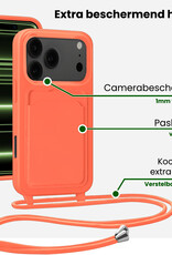 BASEY. BASEY. iPhone 17 Pro Hoesje Pashouder met Koord - Papaya - 2 PACK