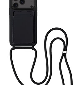BASEY. BASEY. iPhone 17 Pro Hoesje Pashouder met Koord - Zwart