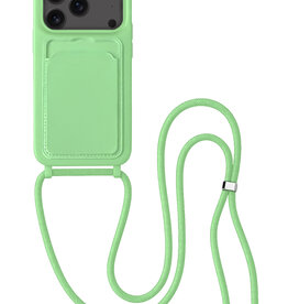BASEY. BASEY. iPhone 17 Pro Max Hoesje Pashouder met Koord - Groen