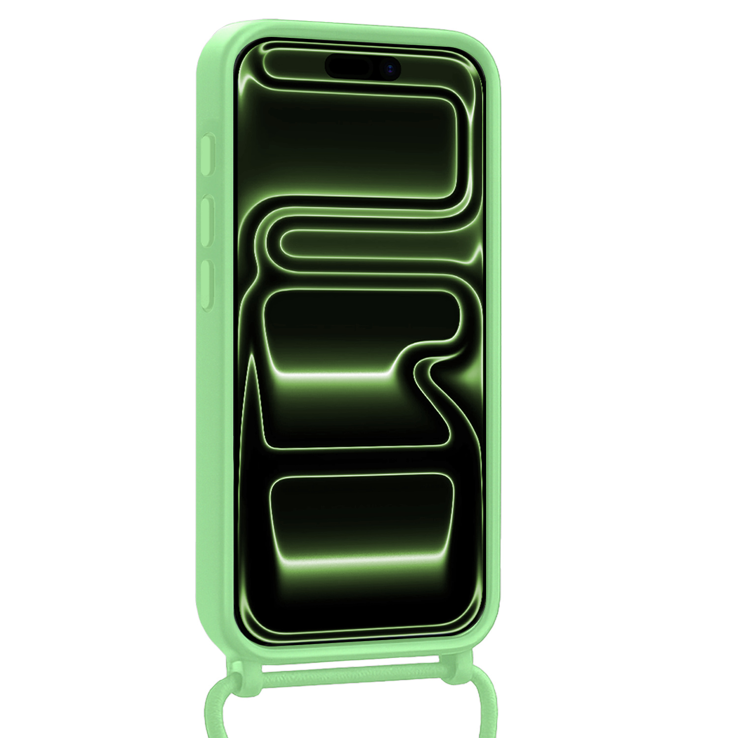 BASEY. BASEY. iPhone 17 Pro Max Hoesje Pashouder met Koord - Groen