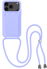BASEY. BASEY. iPhone 17 Pro Max Hoesje Pashouder met Koord - Lila