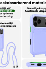 BASEY. BASEY. iPhone 17 Pro Max Hoesje Pashouder met Koord - Lila