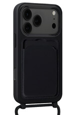 BASEY. BASEY. iPhone 17 Pro Max Hoesje Pashouder met Koord Met 2x Screenprotector - Zwart