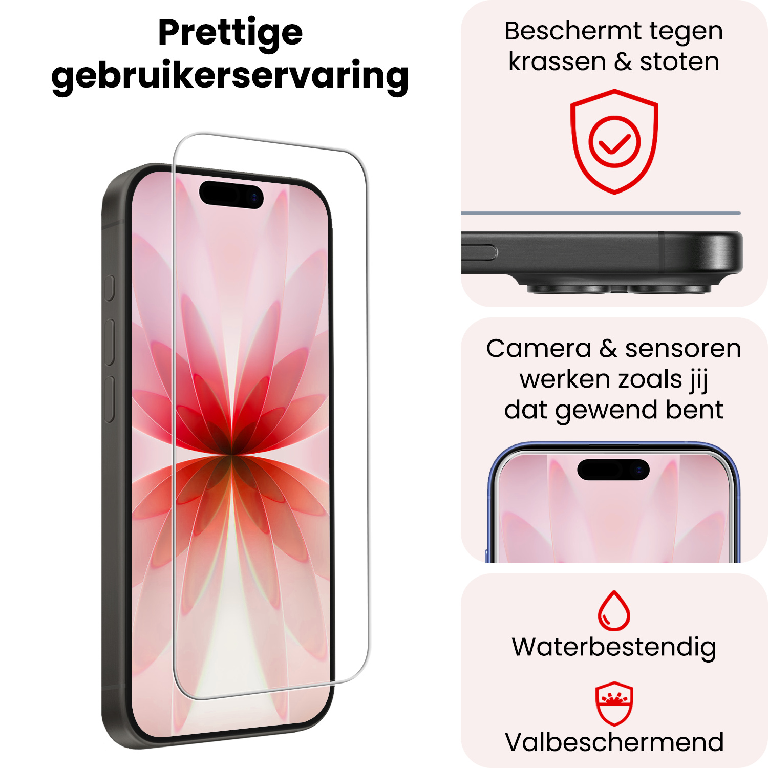NoXx NoXx iPhone 17 Screenprotector Glas Met Dichte Notch