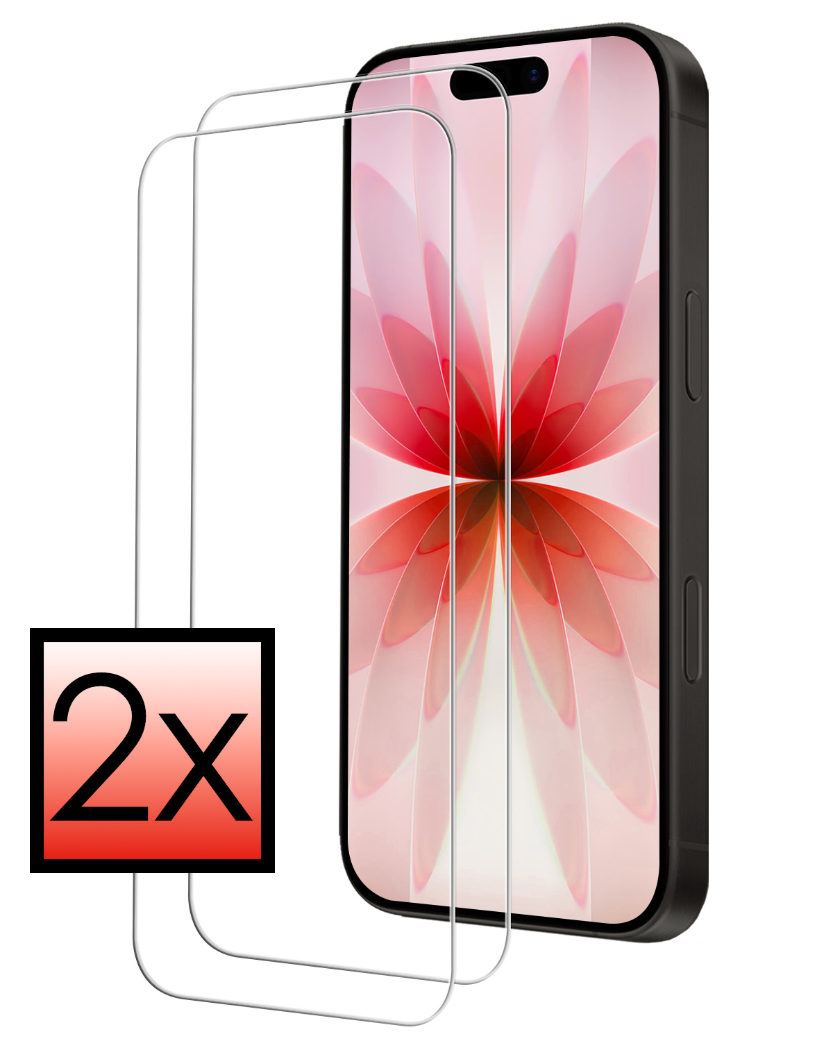 NoXx NoXx iPhone 17 Screenprotector Glas Met Dichte Notch - 2 PACK