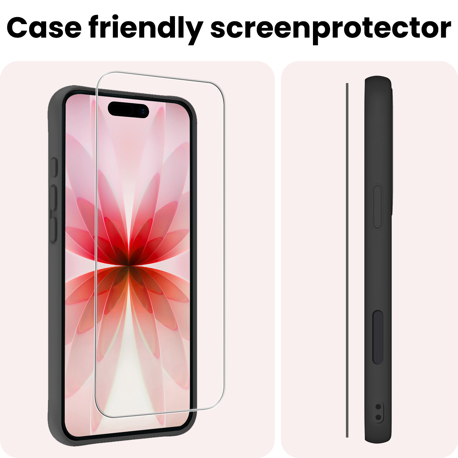 NoXx NoXx iPhone 17 Screenprotector Glas Met Dichte Notch - 3 PACK
