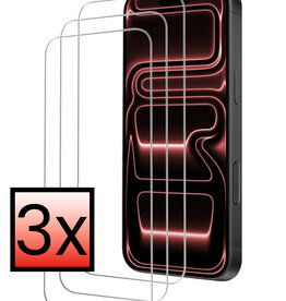 NoXx NoXx iPhone 17 Pro Screenprotector Glas Met Dichte Notch - 3 PACK