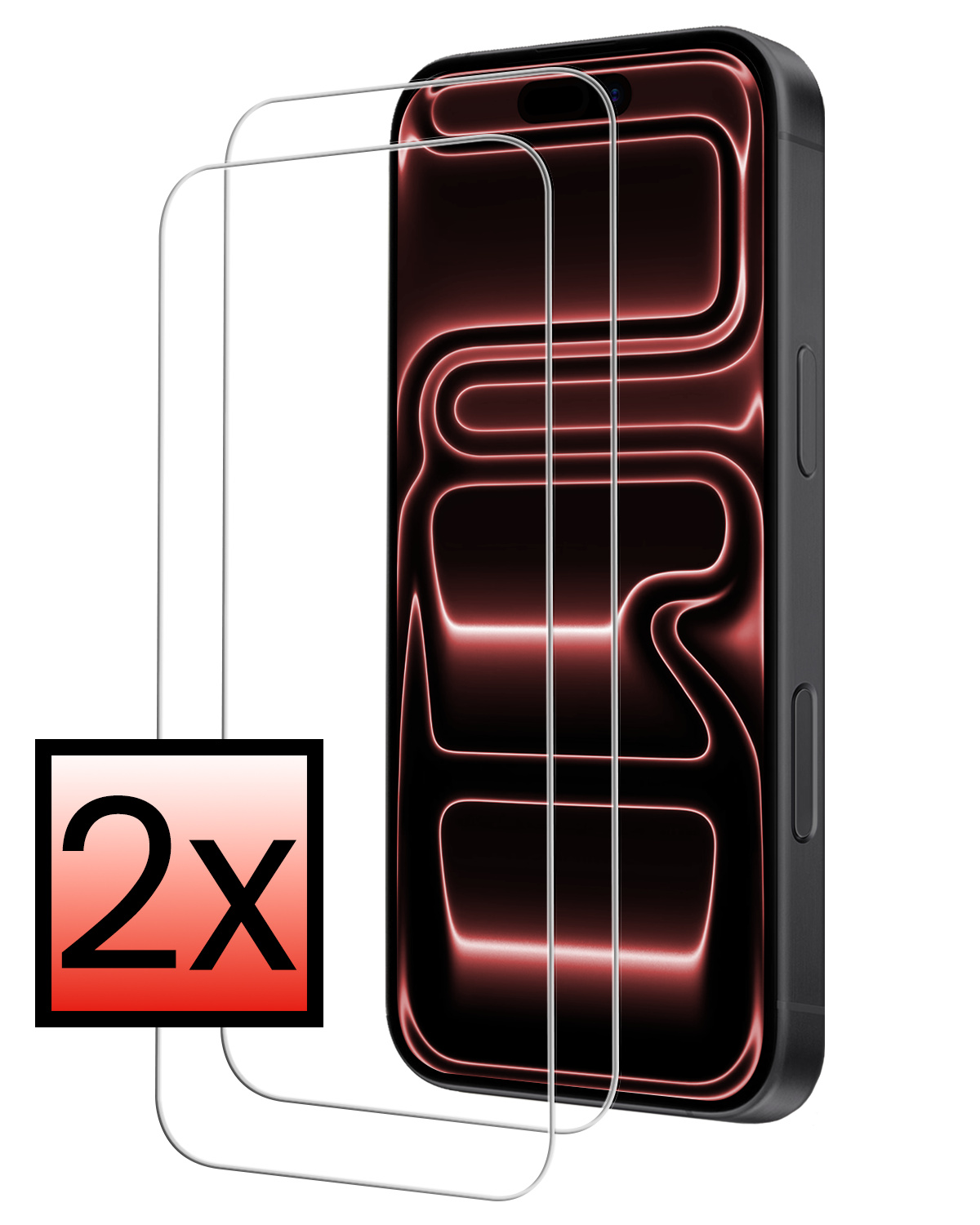 NoXx NoXx iPhone 17 Pro Max Screenprotector Glas Met Dichte Notch - 2 PACK
