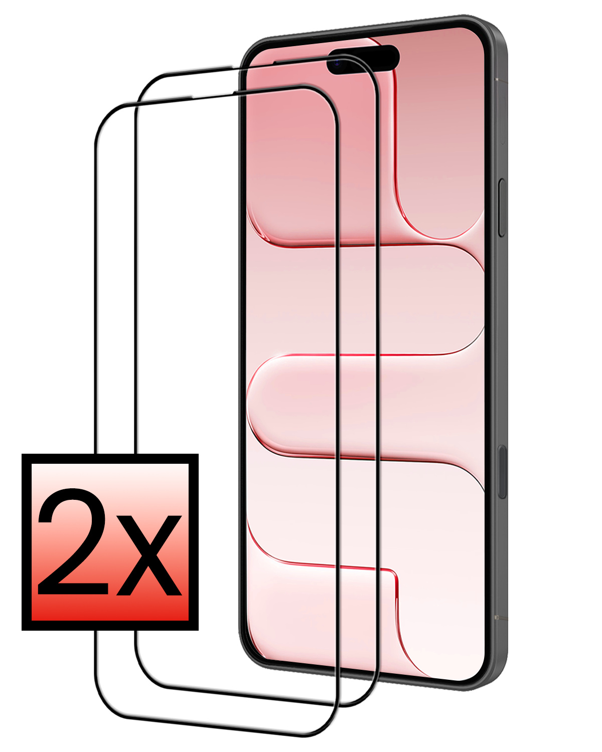 NoXx NoXx iPhone Air Screenprotector Glas Full Cover 2D - 2 PACK