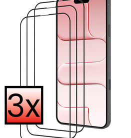 NoXx NoXx iPhone Air Screenprotector Glas Full Cover 2D - 3 PACK