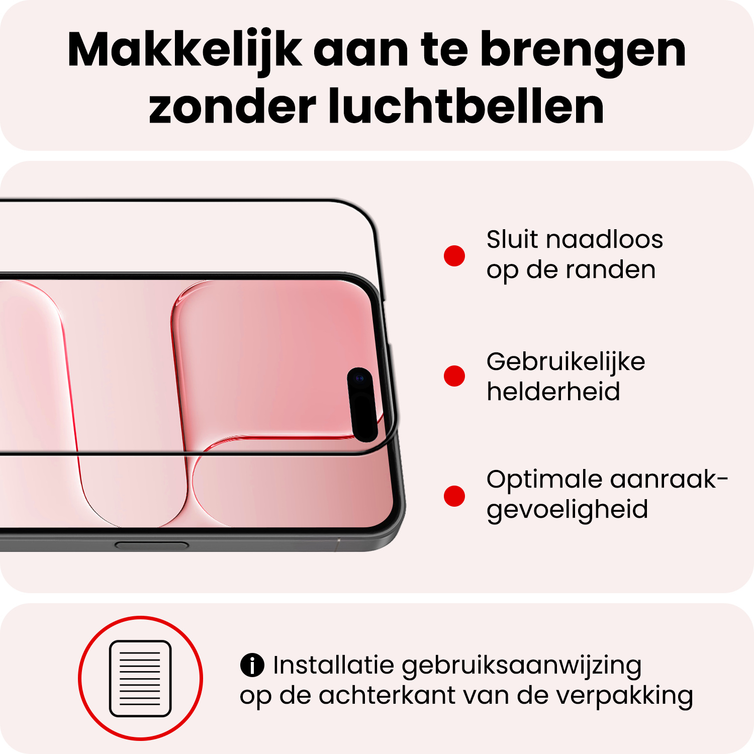 NoXx NoXx iPhone Air Screenprotector Glas Full Cover 2D - 3 PACK