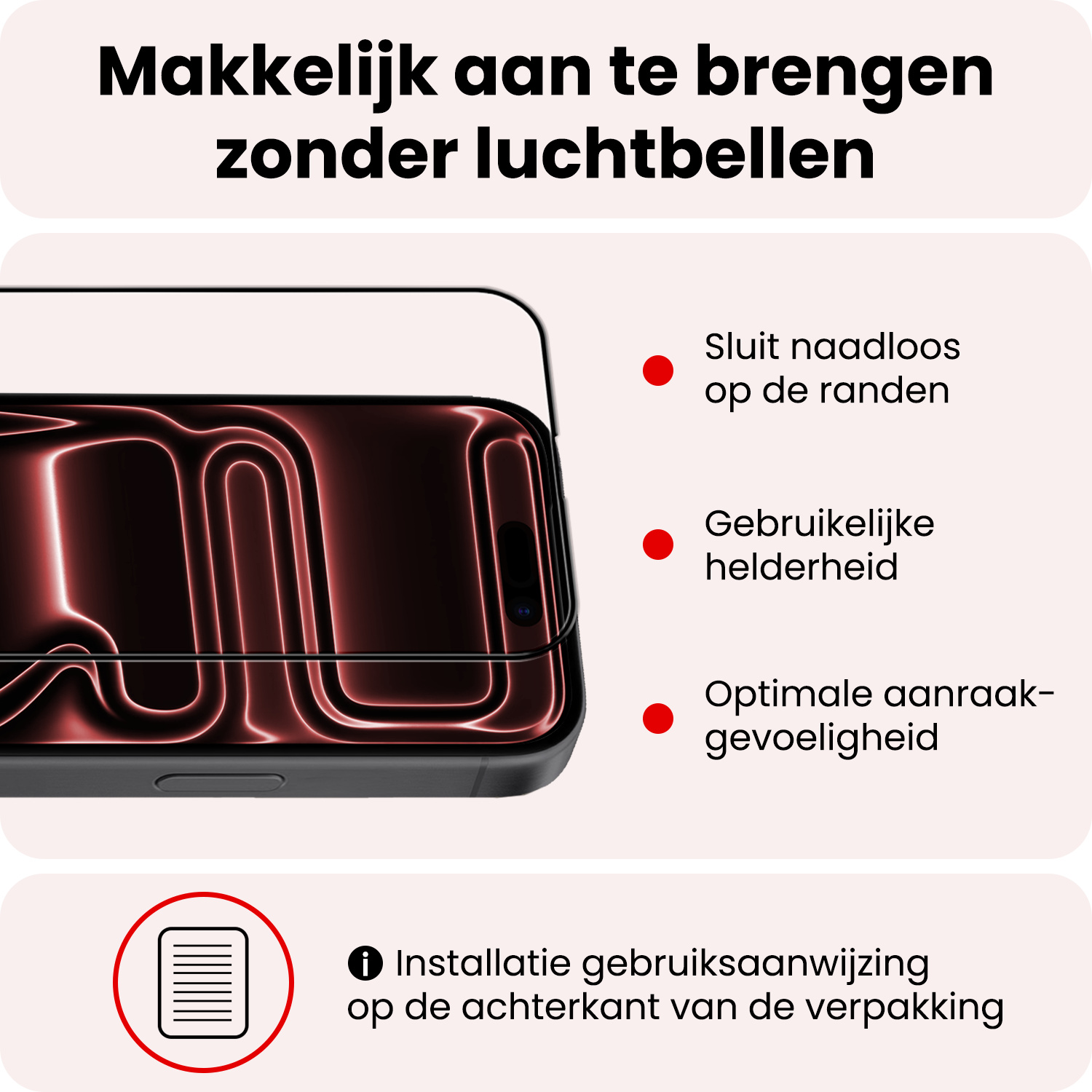 NoXx NoXx iPhone 17 Pro Max Screenprotector Glas Full Cover 2D - 2 PACK