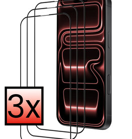 NoXx NoXx iPhone 17 Pro Max Screenprotector Glas Full Cover 2D - 3 PACK