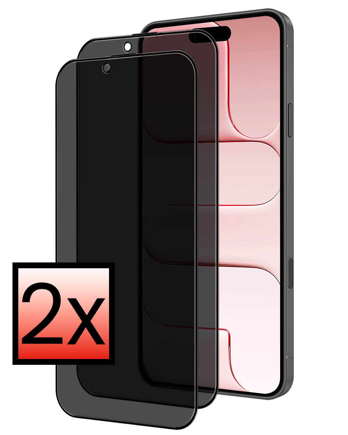 NoXx NoXx iPhone Air Screenprotector Glas Privacy - 2 PACK
