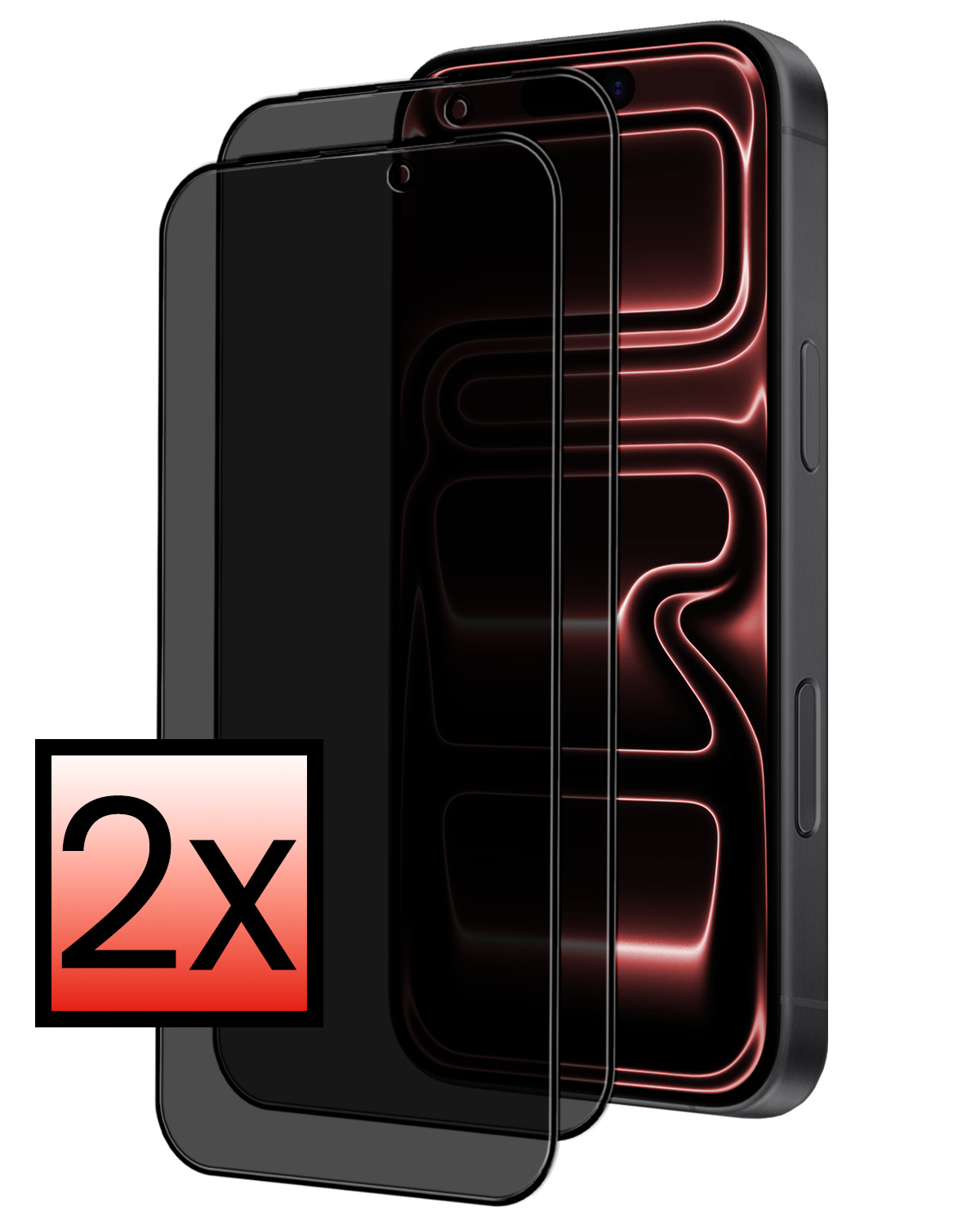 NoXx NoXx iPhone 17 Pro Screenprotector Glas Privacy - 2 PACK