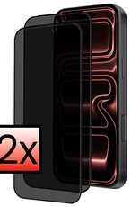 NoXx NoXx iPhone 17 Pro Max Screenprotector Glas Privacy - 2 PACK