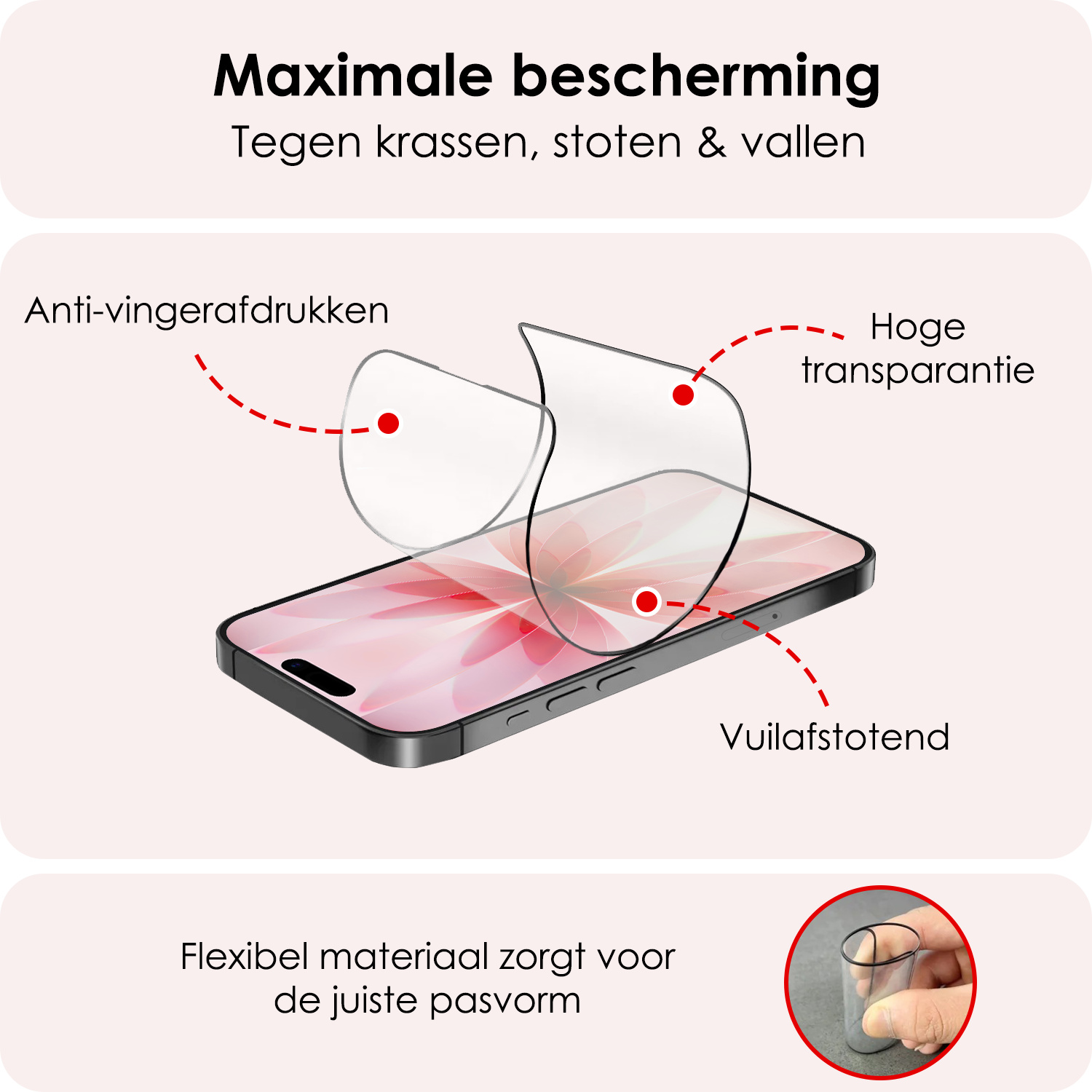 NoXx NoXx iPhone 17 Hybrid Screenprotector - 2 PACK