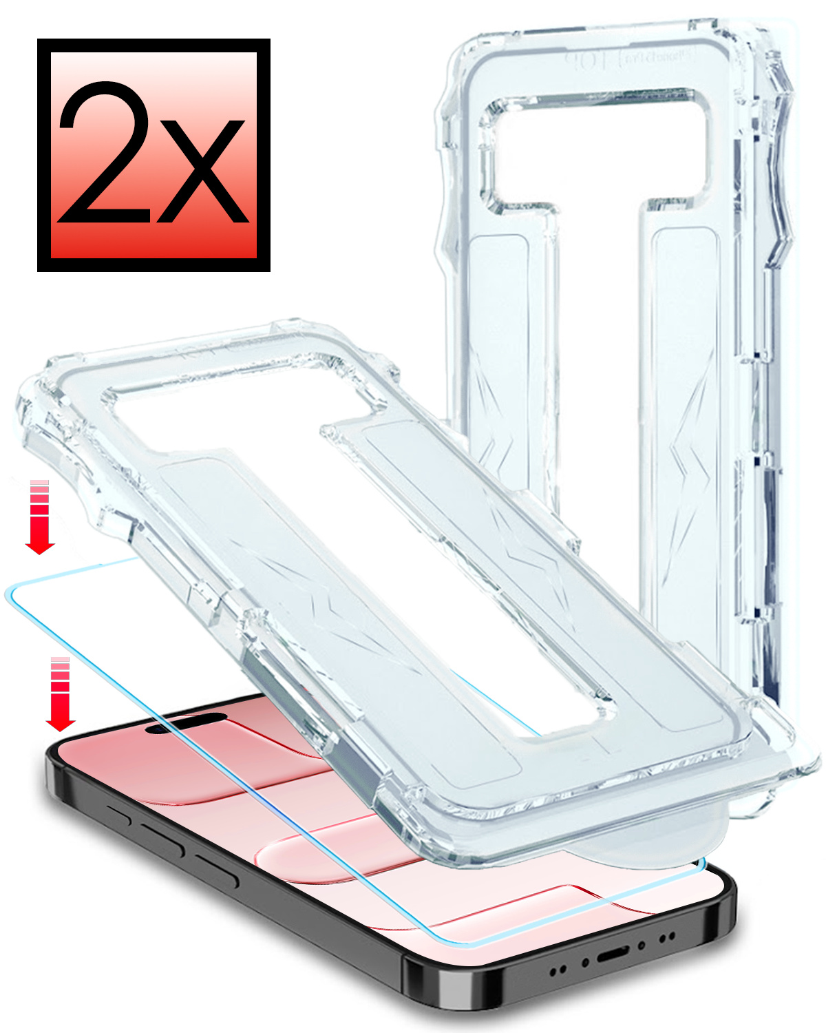 NoXx NoXx iPhone Air Hybrid Screenprotector - 2 PACK