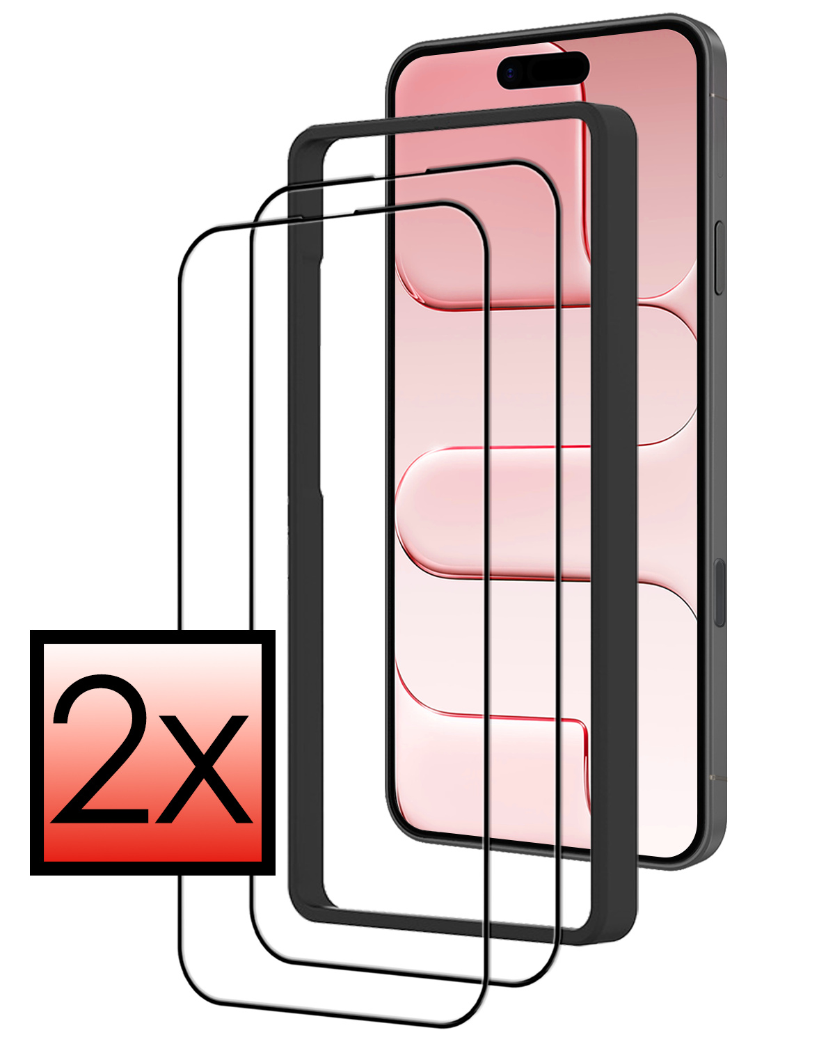 NoXx NoXx iPhone Air Screenprotector Met Installieframe - 2 PACK