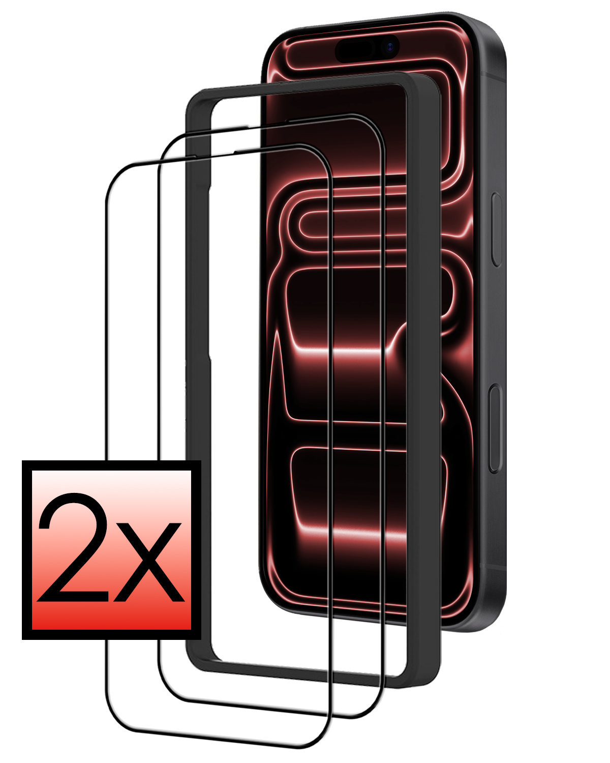 NoXx NoXx iPhone 17 Pro Max Screenprotector Met Installieframe - 2 PACK