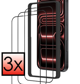 NoXx NoXx iPhone 17 Pro Max Screenprotector Met Installieframe - 3 PACK