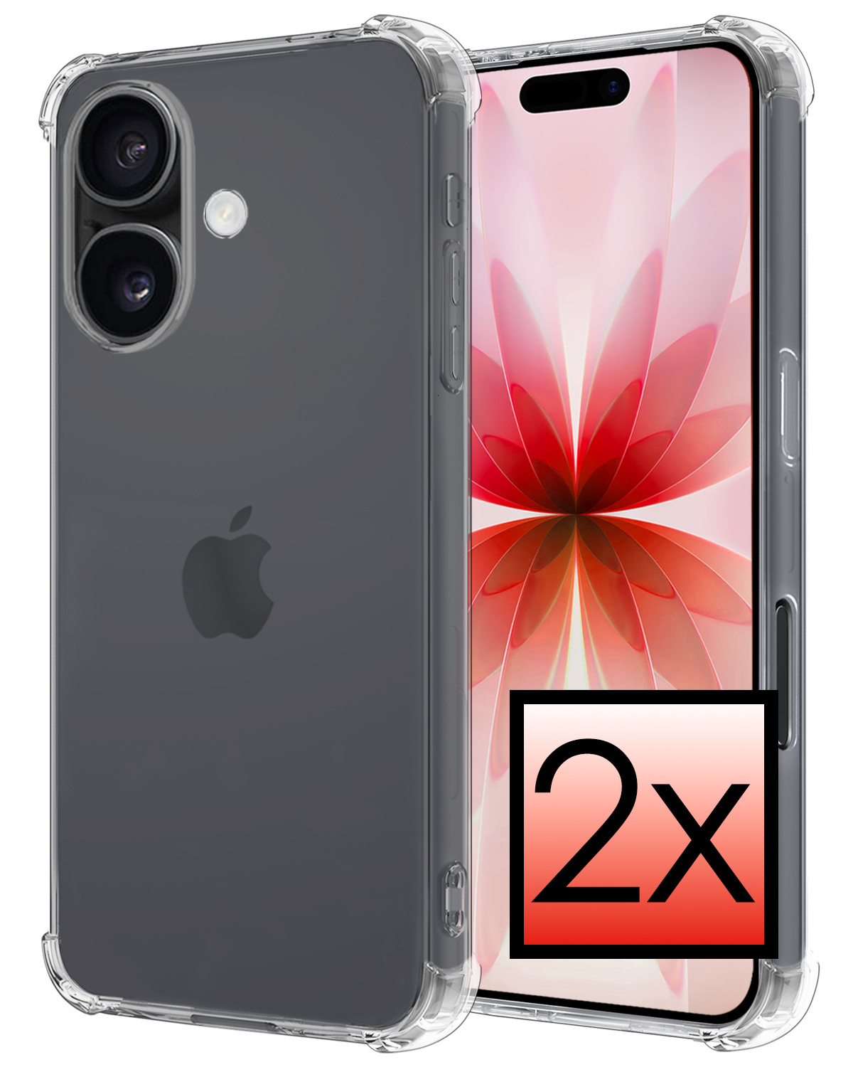 NoXx NoXx iPhone 17 Hoesje Shockproof - Transparant - 2 PACK