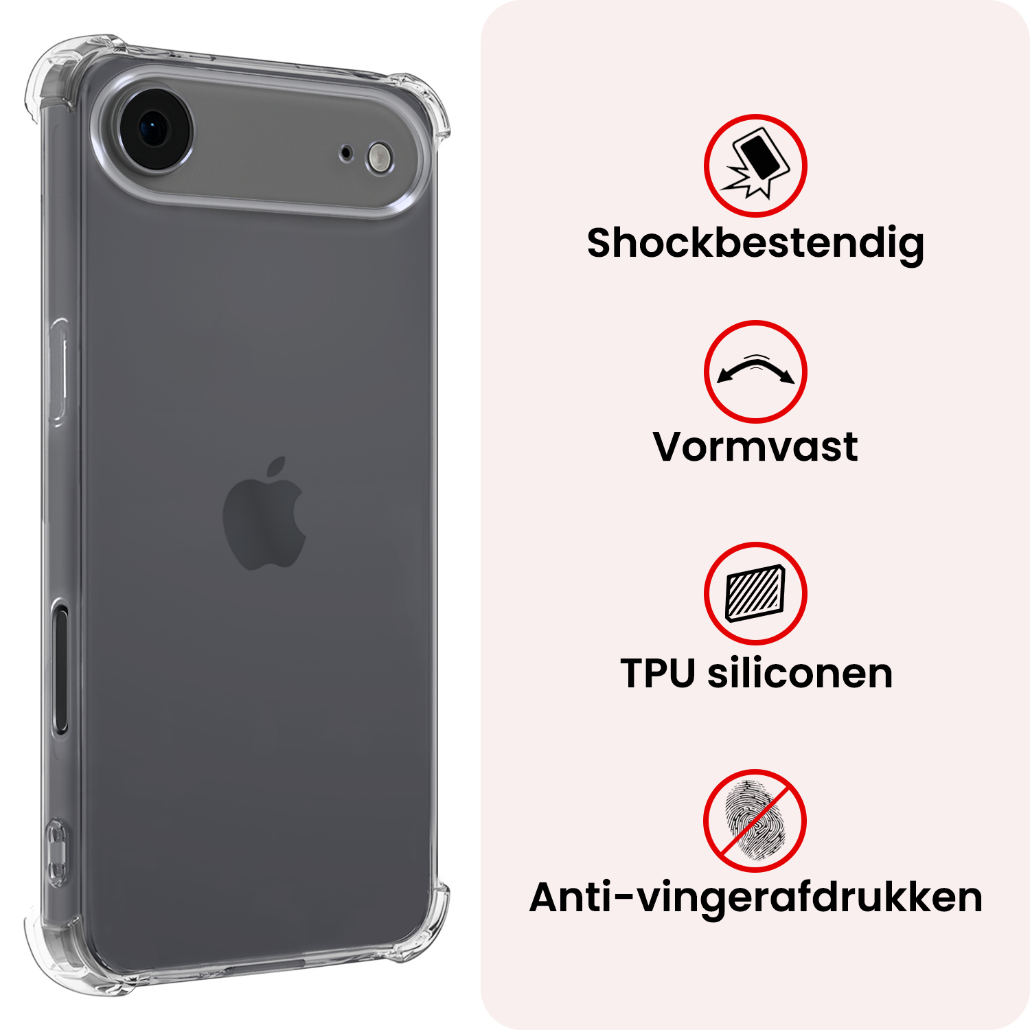NoXx NoXx iPhone Air Hoesje Shockproof Met 2x Screenprotector Met Dichte Notch
