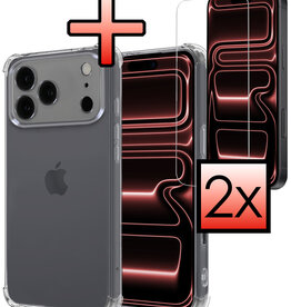 NoXx NoXx iPhone 17 Pro Hoesje Shockproof Met 2x Screenprotector Met Dichte Notch