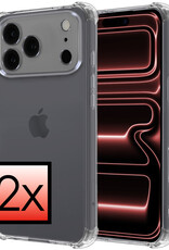 NoXx NoXx iPhone 17 Pro Max Hoesje Shockproof - Transparant - 2 PACK