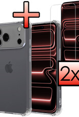 NoXx NoXx iPhone 17 Pro Max Hoesje Shockproof Met 2x Screenprotector Met Dichte Notch