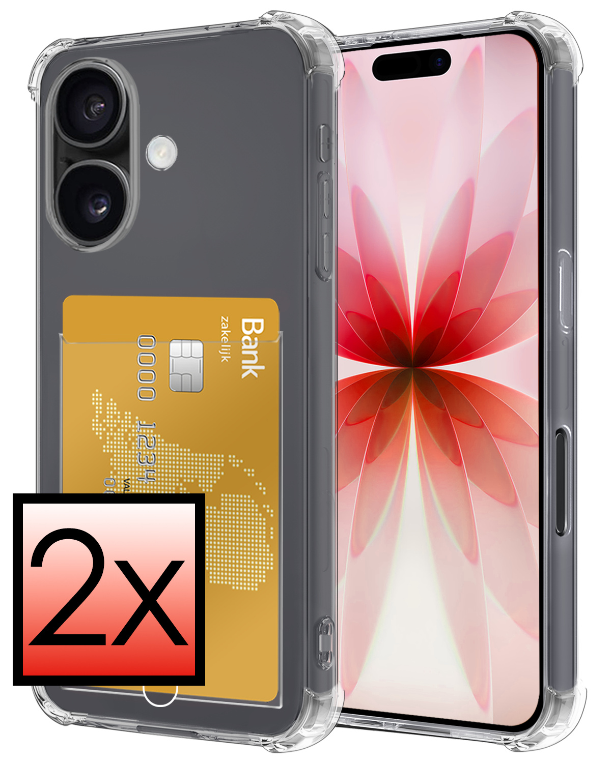 NoXx NoXx iPhone 17 Hoesje Pashouder - 2 PACK