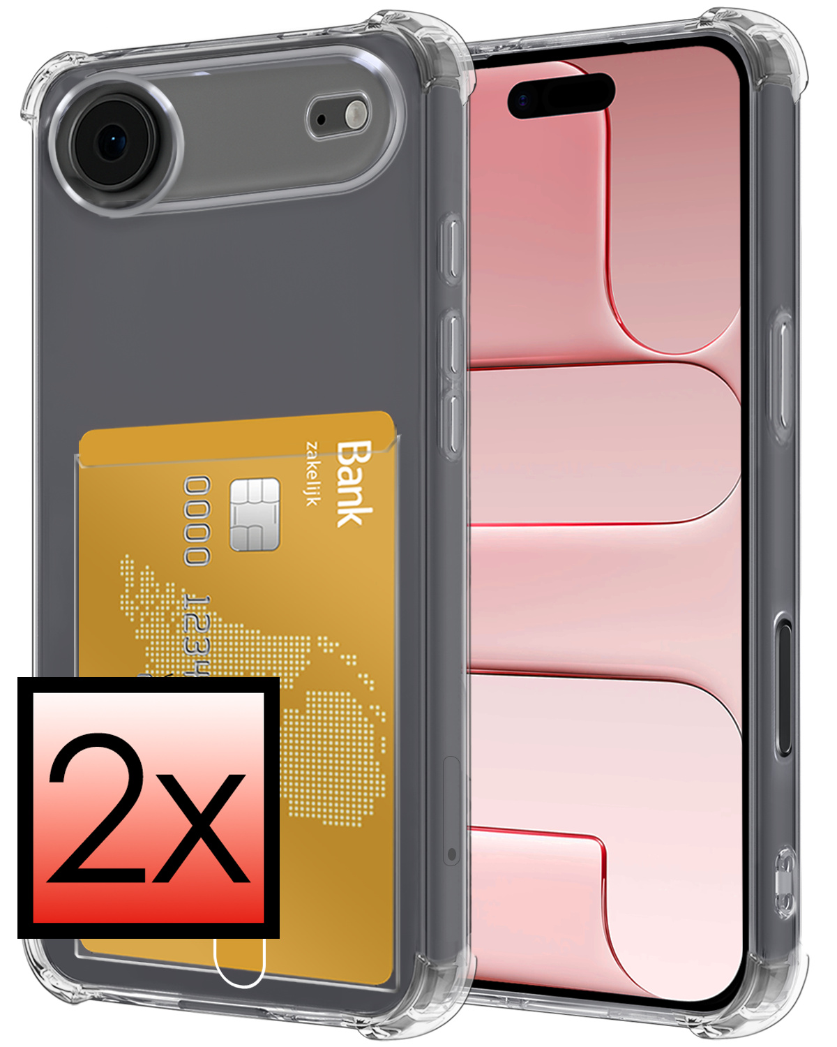 NoXx NoXx iPhone Air Hoesje Pashouder - 2 PACK