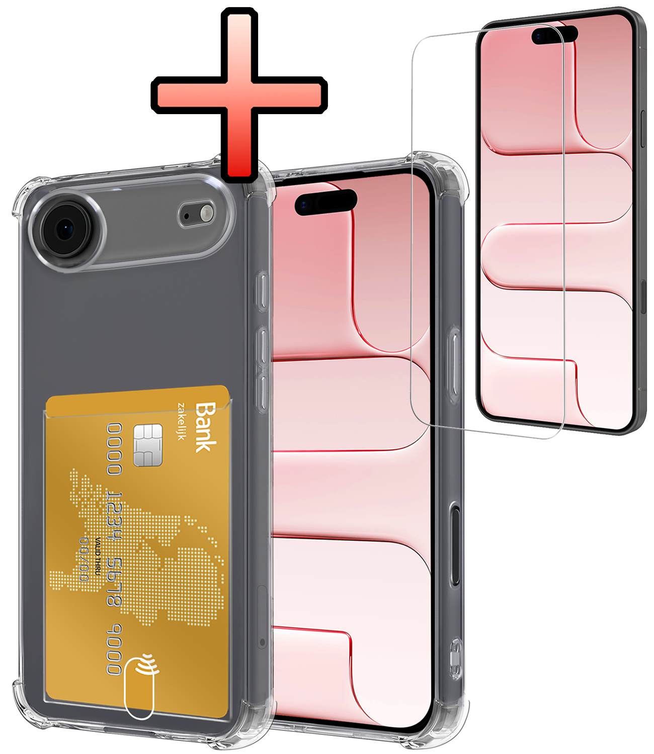 NoXx NoXx iPhone Air Hoesje Pashouder Met Screenprotector