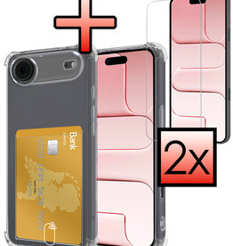 NoXx NoXx iPhone Air Hoesje Pashouder Met 2x Screenprotector