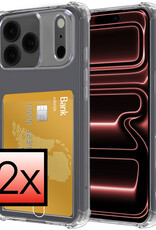 NoXx NoXx iPhone 17 Pro Hoesje Pashouder - 2 PACK