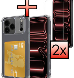 NoXx NoXx iPhone 17 Pro Hoesje Pashouder Met 2x Screenprotector