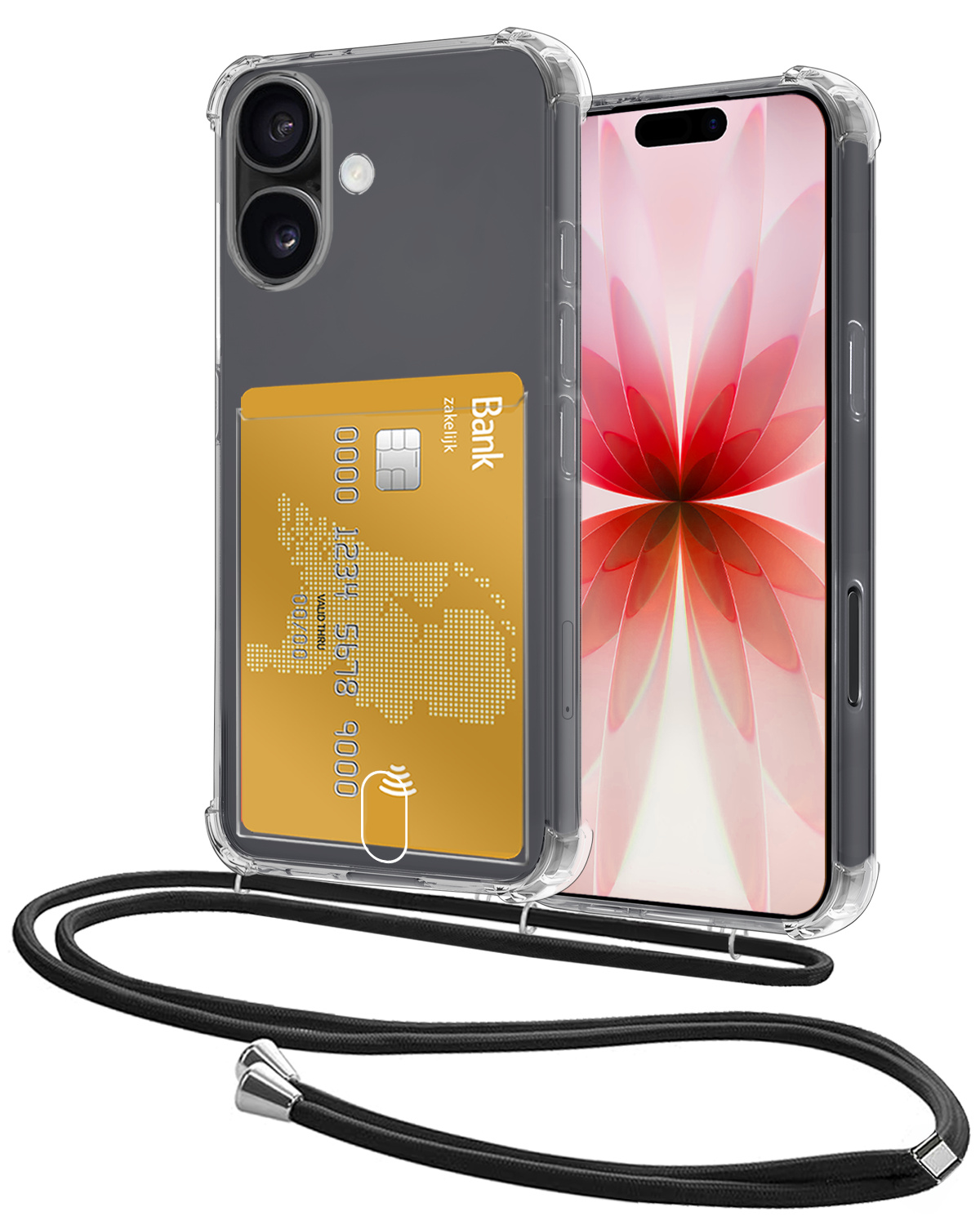 NoXx NoXx iPhone 17 Hoesje Pashouder met Koord