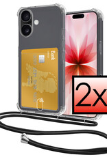 NoXx NoXx iPhone 17 Hoesje Pashouder met Koord - 2 PACK