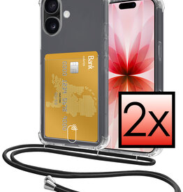 NoXx NoXx iPhone 17 Hoesje Pashouder met Koord - 2 PACK