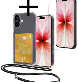 NoXx NoXx iPhone 17 Hoesje Pashouder met Koord Met Screenprotector