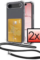NoXx NoXx iPhone Air Hoesje Pashouder met Koord - 2 PACK