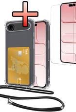 NoXx NoXx iPhone Air Hoesje Pashouder met Koord Met Screenprotector