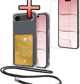 NoXx NoXx iPhone Air Hoesje Pashouder met Koord Met Screenprotector